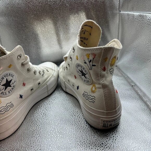 Size‎ 7.5 Converse Chuck Star It's Okay To Wander Womens Platform Shoes 571086C - Picture 4 of 9